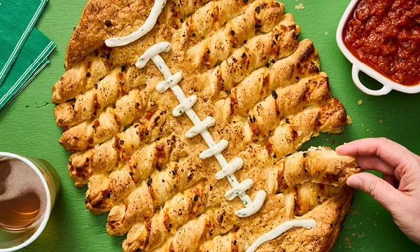 Puff Pastry Football Pizza