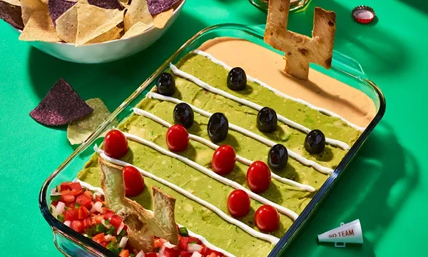 Football Field Layered Taco Dip