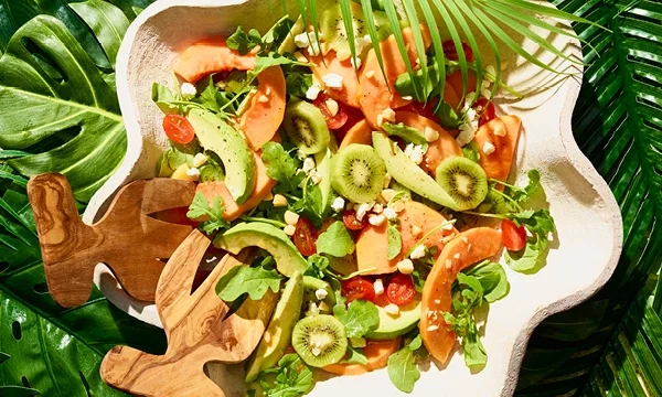 Papaya Salad with Pineapple-Chile Vinaigrette