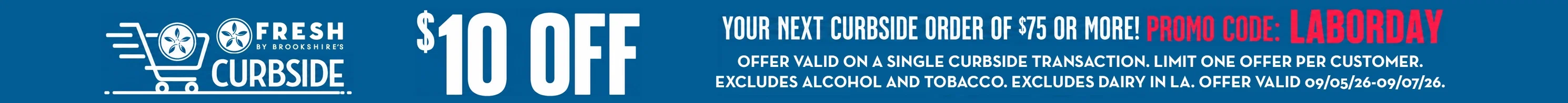 Labor Day $10 off $75 Promo