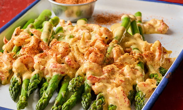 Asparagus with Crawfish Hollandaise