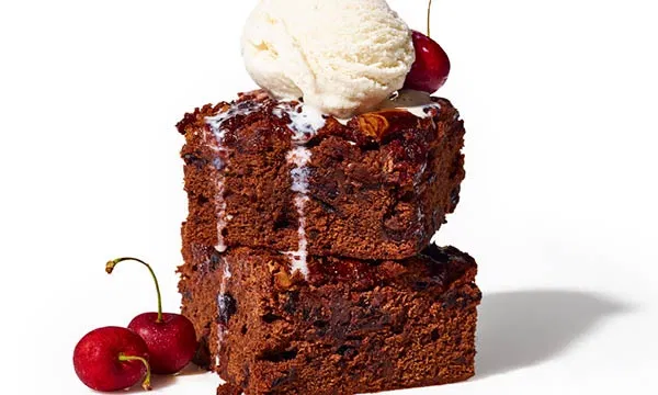 Triple-Chocolate and Cherry Brownies