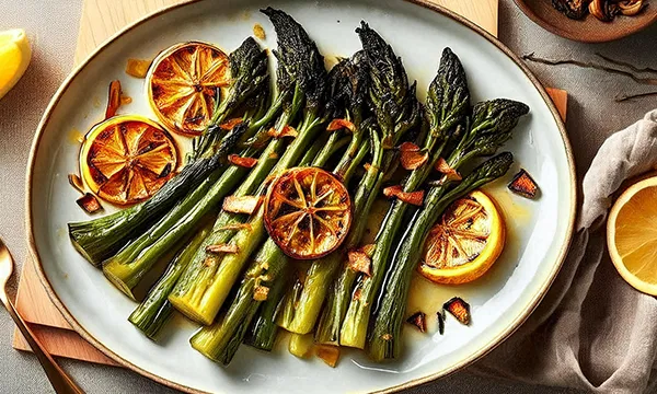 Orange-Glazed Broccolini with Pecans