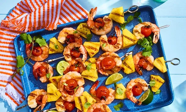 Shrimp and Pineapple Kebabs