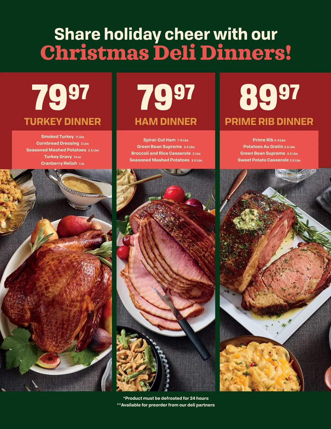Holiday Deli Dinners