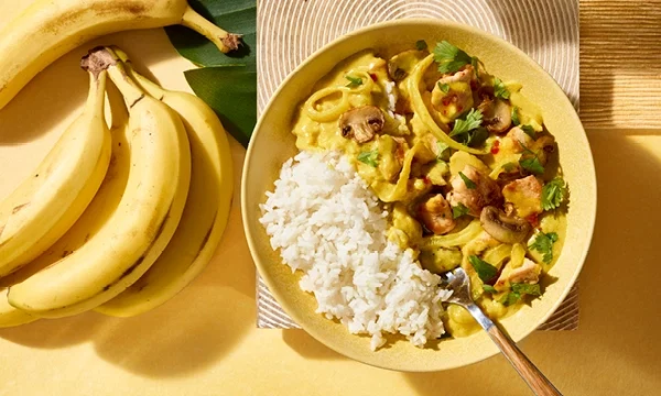 Banana Curry Chicken with Jasmine Rice