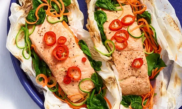 Ginger-Soy Salmon in Parchment