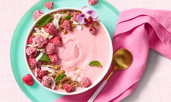 Raspberry Smoothie Bowls