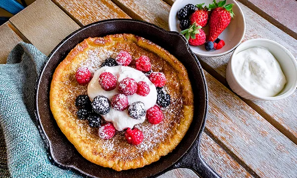 Dutch Baby Pancake with Fresh Berries