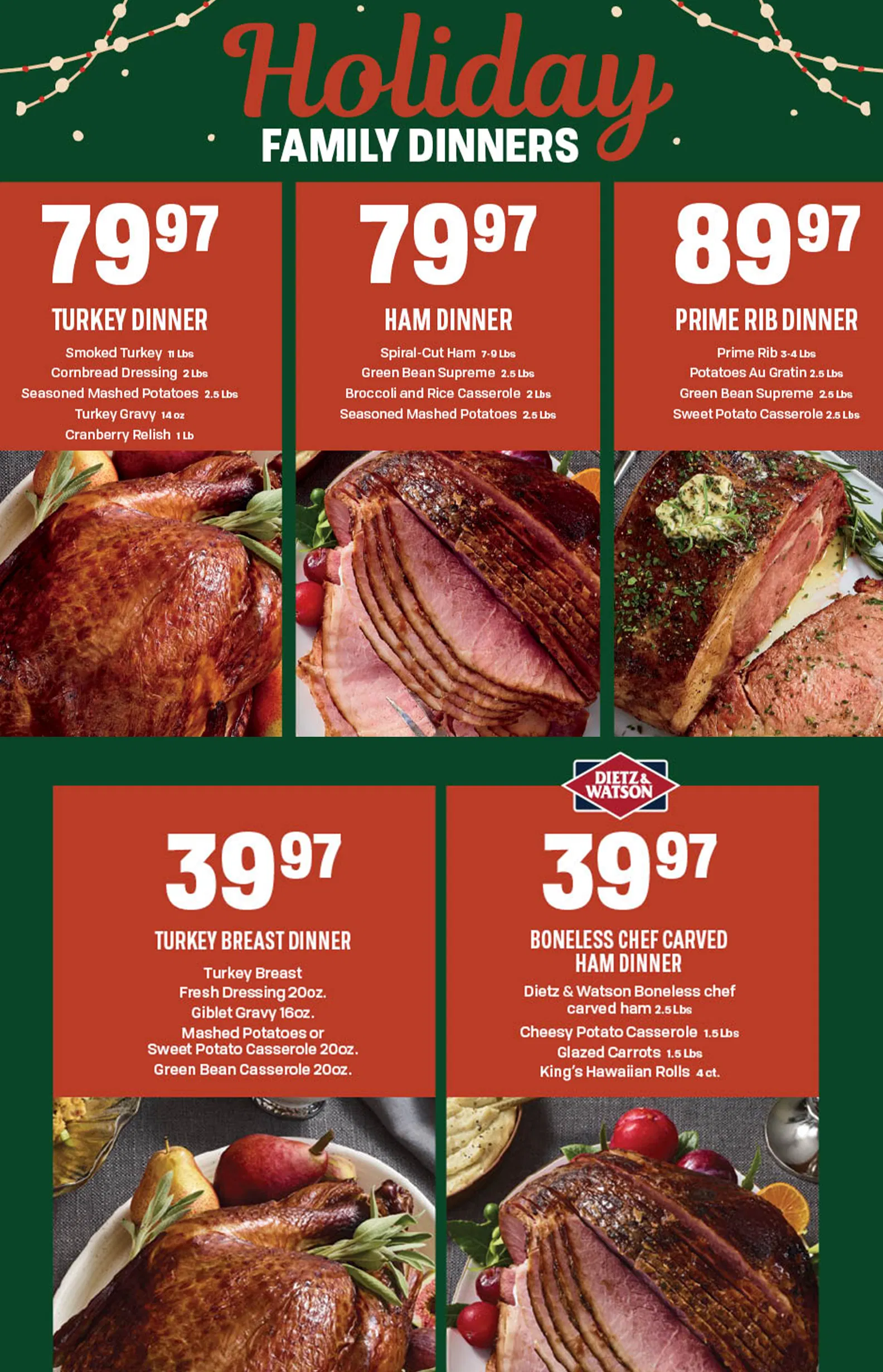 Holiday Deli Dinners